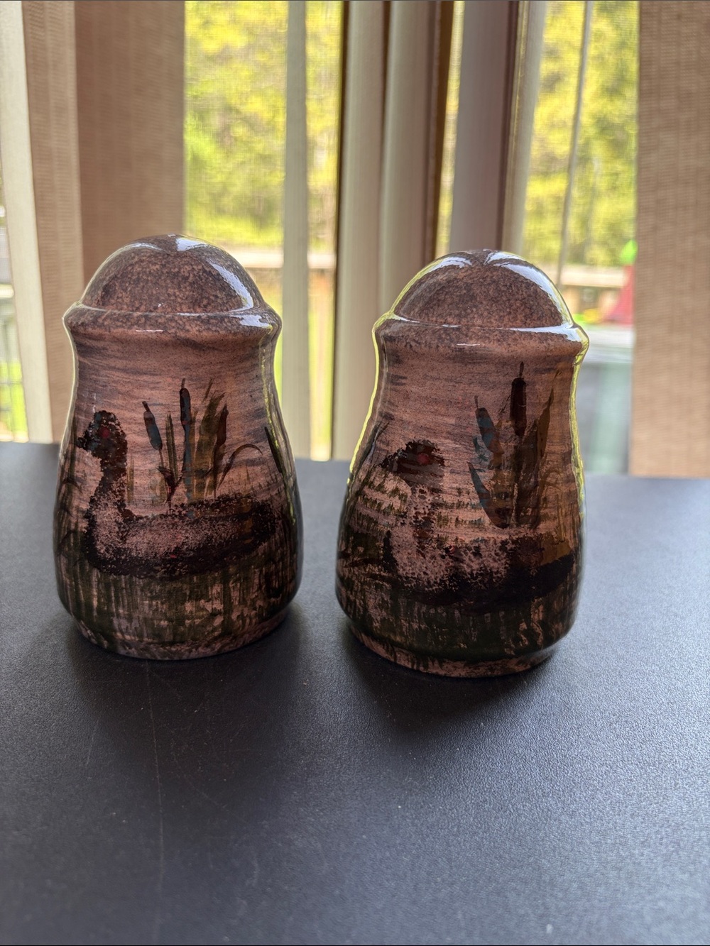 Hand-Painted Ceramic Loon Salt & Pepper Shakers